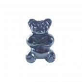 Hematite Teddy Bear 20x30mm Pendant